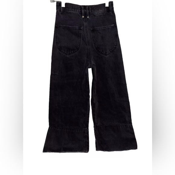 Thrills Jeans Wide Leg High Rise Slim Waist Black Canyon Size 24 Cotton DenimEUC - Picture 1 of 13